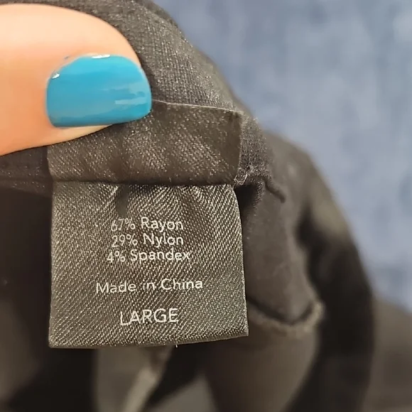 Soma Black Elastic Waist Stretch Straight Leg Dress Pants - Picture 4 of 8